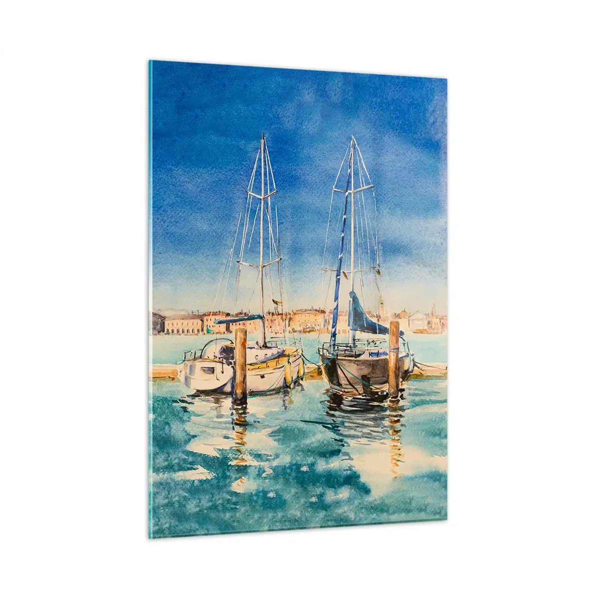 Obraz na skle - Slnečná lagúna - 50x70 cm