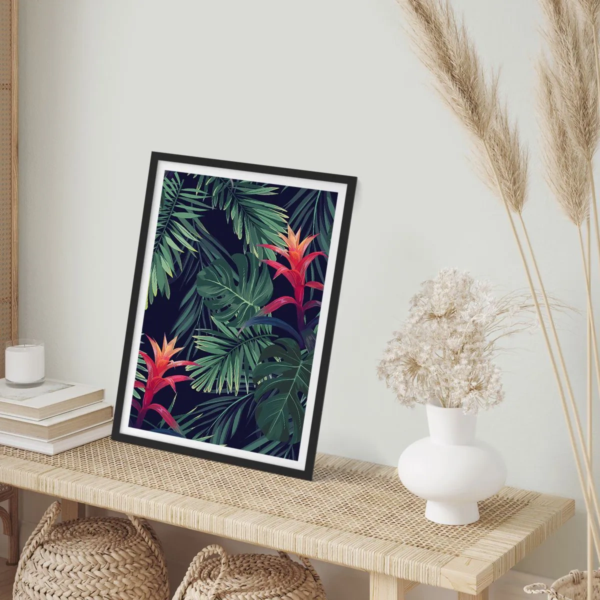 Plagát v čiernom ráme - Vzplanúť v zelenom - 70x100 cm