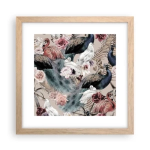 Plagát v ráme zo svetlého duba - V palácovej záhrade - 30x30 cm