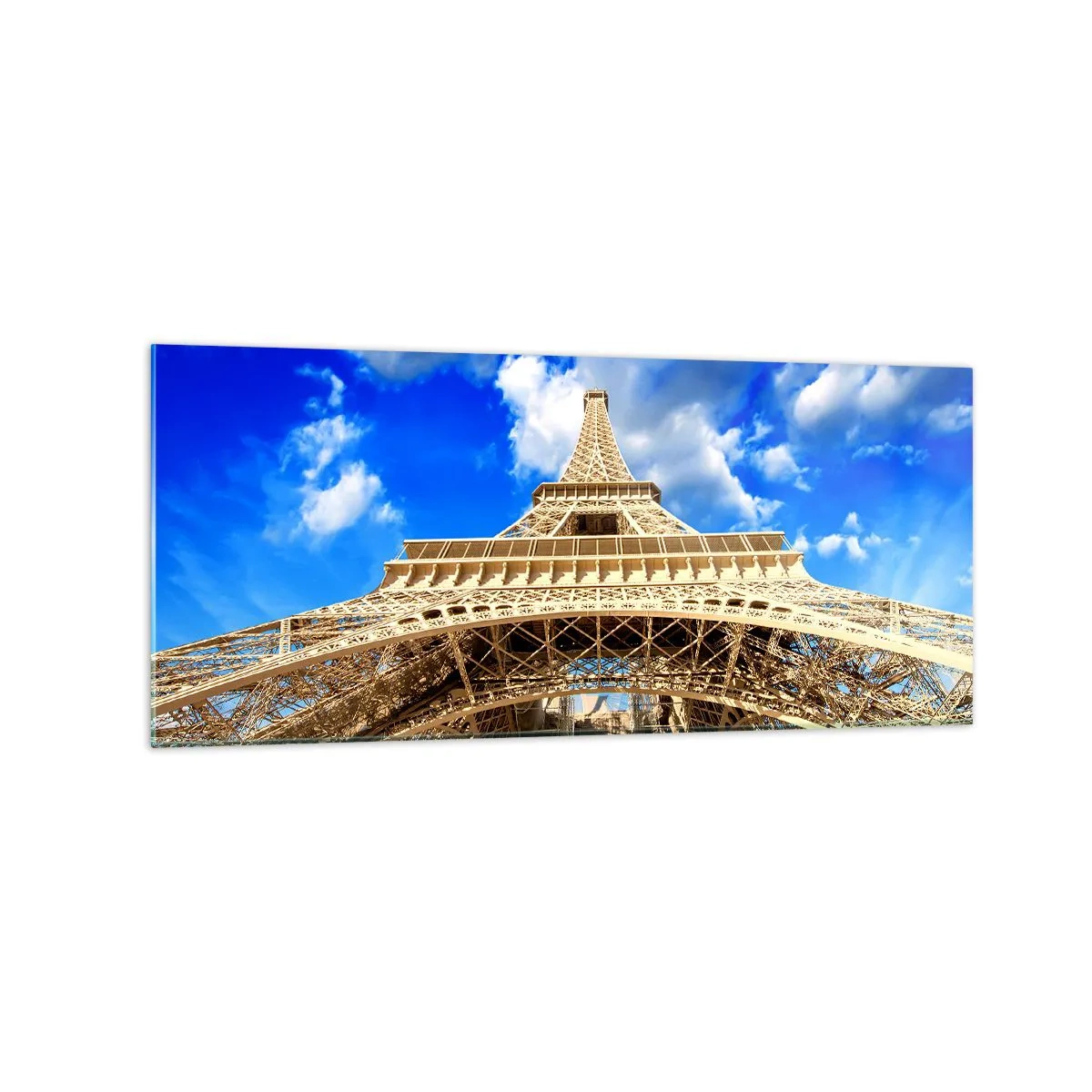 Obraz na skle - Dosiahnuť na oblohu a mraky - 120x50 cm