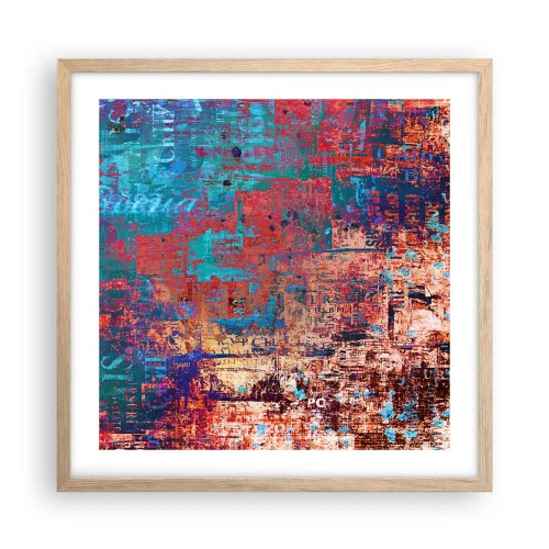 Plagát v ráme zo svetlého duba - Pamäť a zabudnutie - 50x50 cm