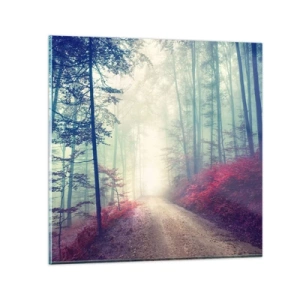 Obraz na skle - Je dobre vstať s východom slnka - 60x60 cm