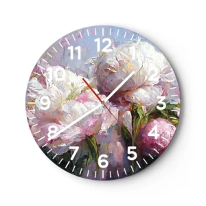 Nástenné hodiny - Kytica prekypujúca životom - 40x40 cm