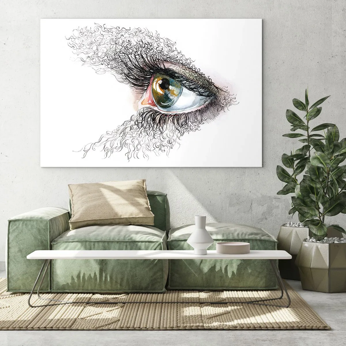 Obraz na skle - Pozri sa priamo do duše - 120x80 cm