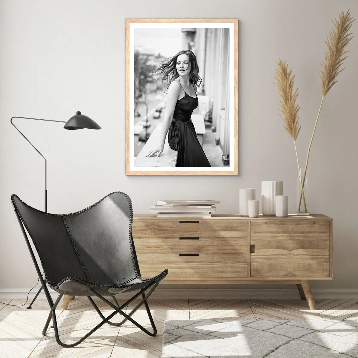 Plagát v ráme zo svetlého duba - Určite Parížanka - 61x91 cm