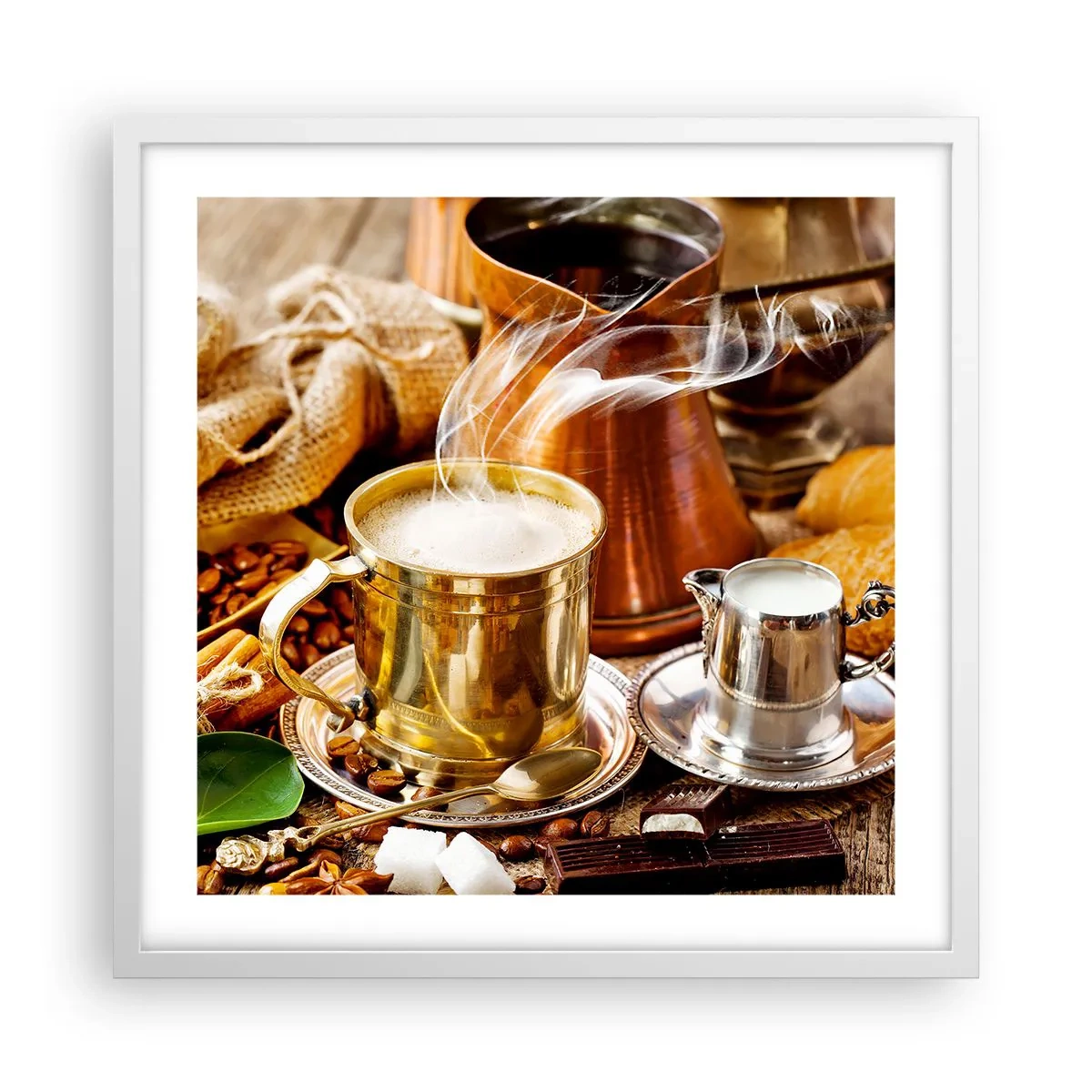 Plagát v bielom ráme - Pekný deň prajem! - 50x50 cm