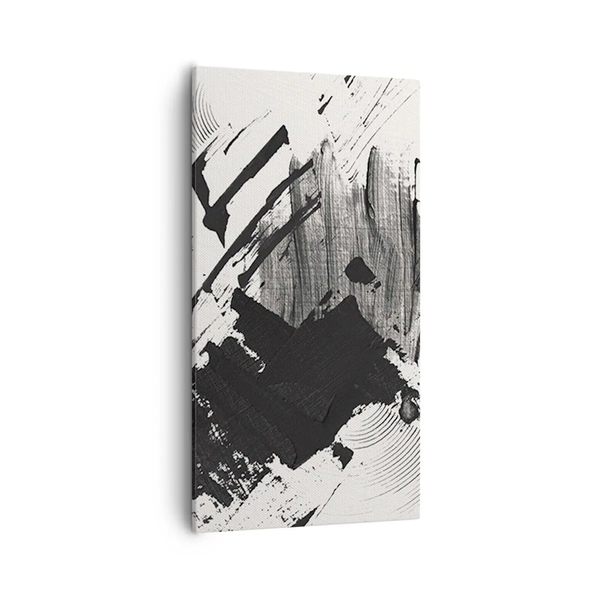 Obraz na plátne - Abstrakcia – expresia čiernej - 55x100 cm