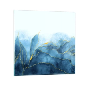 Obraz na skle - Blankyt v zlate - 40x40 cm