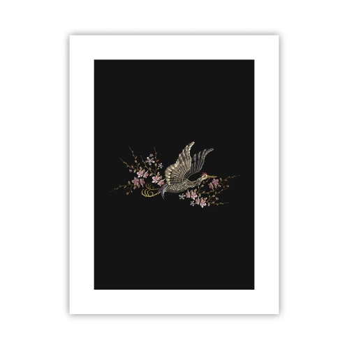 Plagát - Exotický vyšívaný vták - 30x40 cm