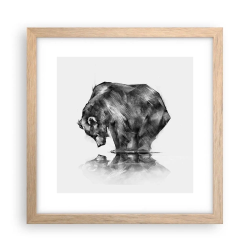 Plagát v ráme zo svetlého duba - Je príjemné sa stretnúť s niekým blízkym - 30x30 cm