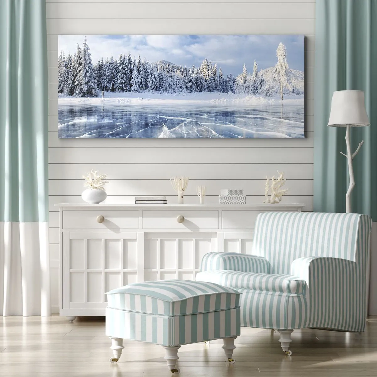 Obraz na plátne - Oslnivý a kryštalický pohľad - 100x40 cm