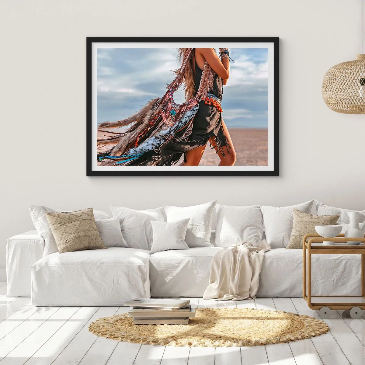 Plagát v čiernom ráme - Šamanovo dievča - 70x50 cm