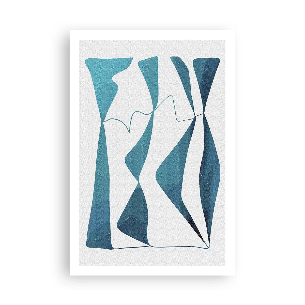 Plagát - Abstrakcia: tyrkysový vzťah - 61x91 cm