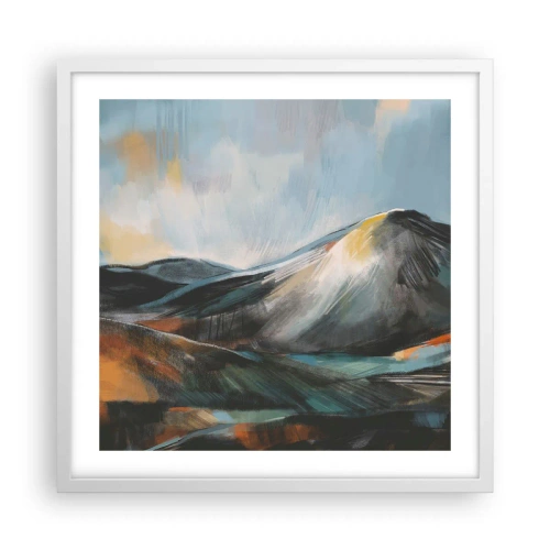 Plagát v bielom ráme - Surové a krásne - 50x50 cm