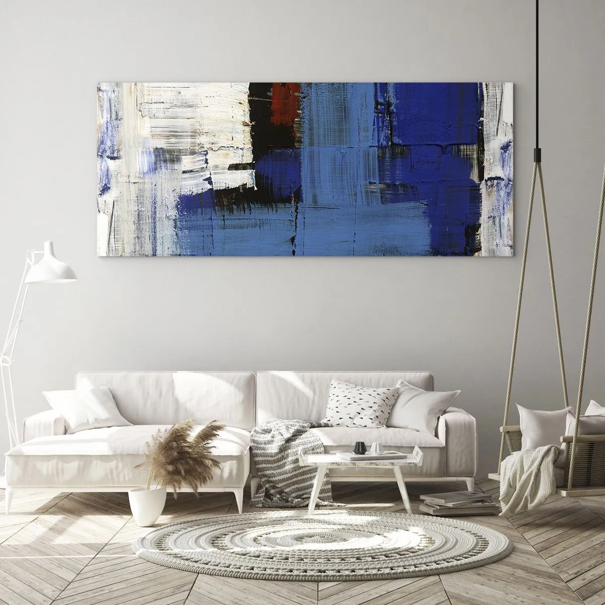 Obraz na skle - Tajomstvo modrej - 100x40 cm