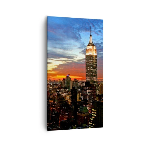 Obraz na plátne - Žiarivá americká noc - 55x100 cm