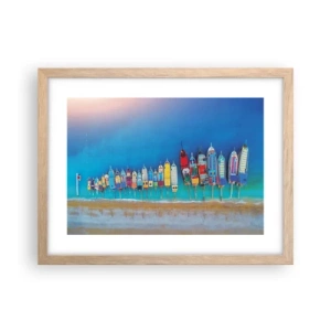 Plagát v ráme zo svetlého duba - Z vtáčej perspektívy - 40x30 cm