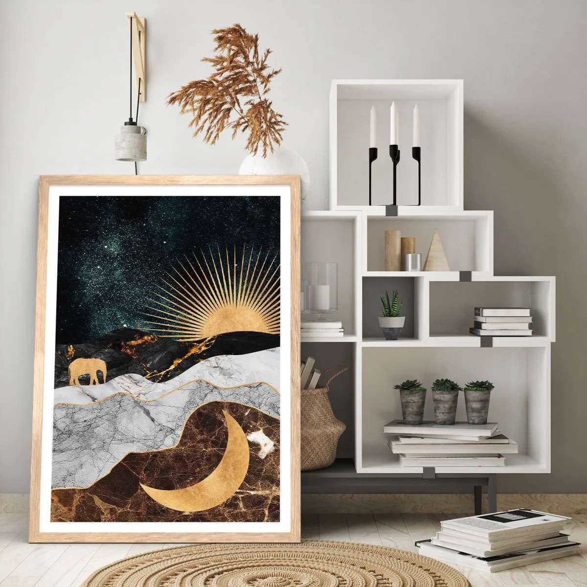 Plagát v ráme zo svetlého duba - Odveké práva - 50x70 cm