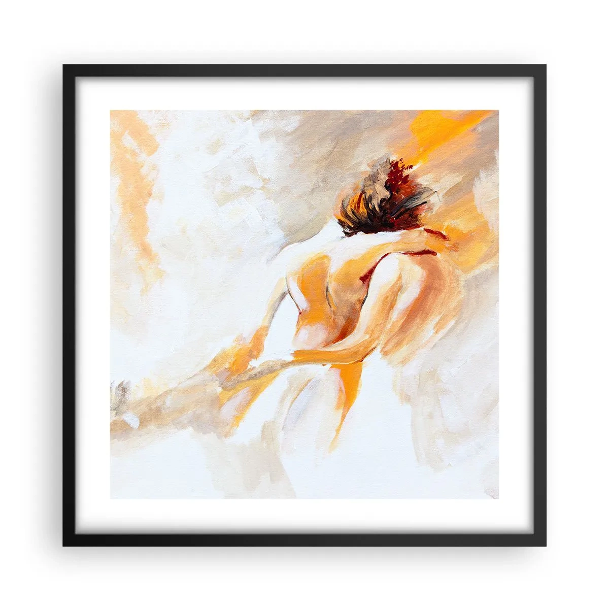 Plagát v čiernom ráme - Blízkosť v nebi - 50x50 cm