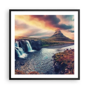 Plagát v čiernom ráme - V majestáte prírody - 60x60 cm
