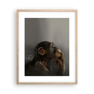 Plagát v ráme zo svetlého duba - Určite mysliteľ - 40x50 cm