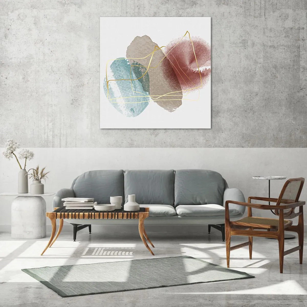 Obraz na skle - Korálky priestoru - 30x30 cm