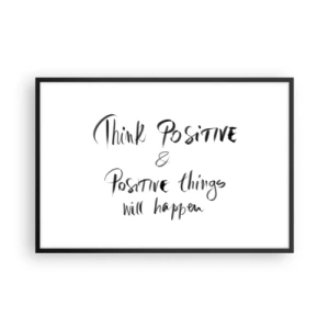 Plagát v čiernom ráme - Ako žiť? - 91x61 cm