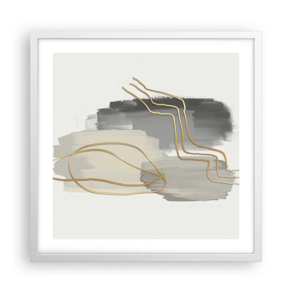 Plagát v bielom ráme - Trvanie a pohyb - 50x50 cm