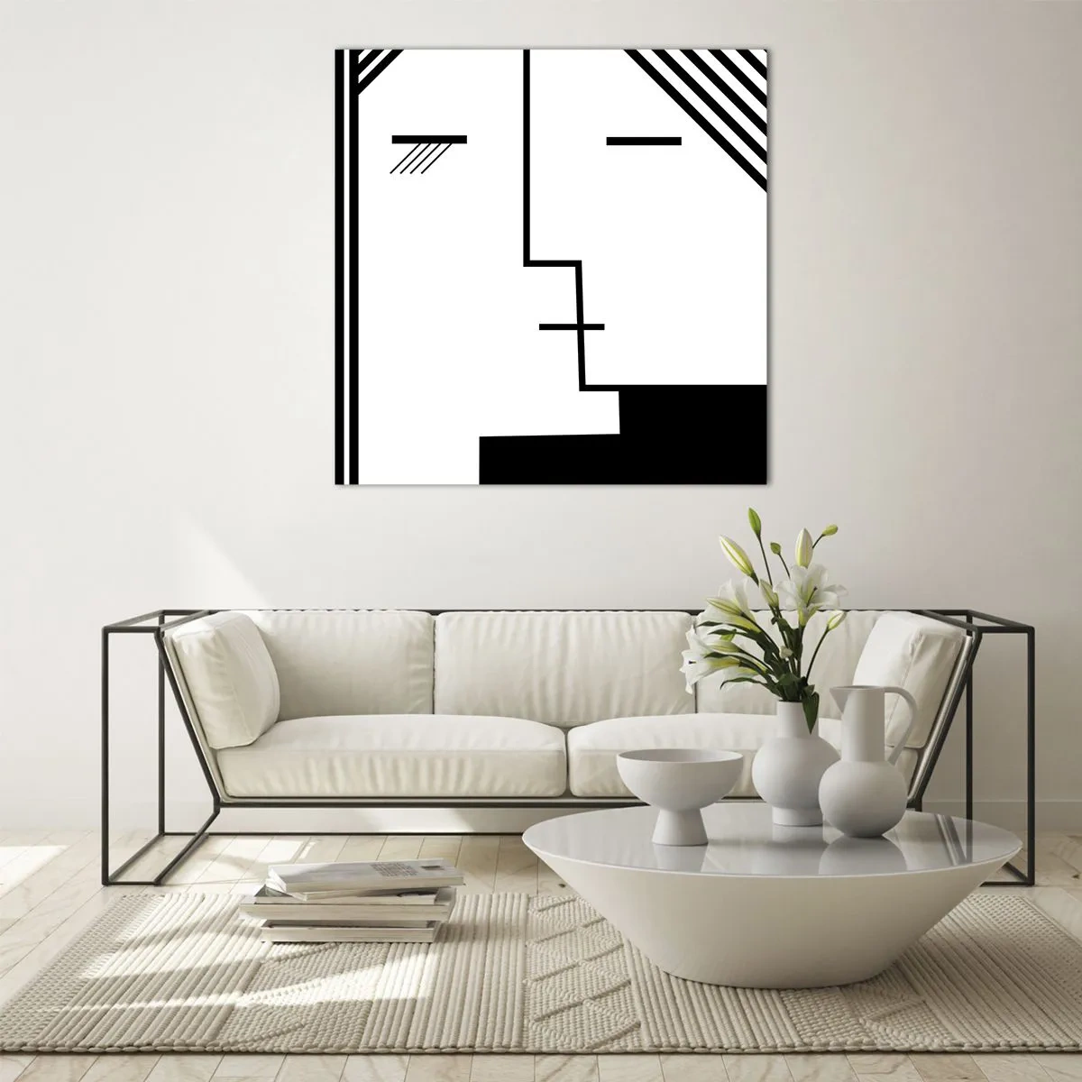 Obraz na skle - Proste bozk - 70x70 cm