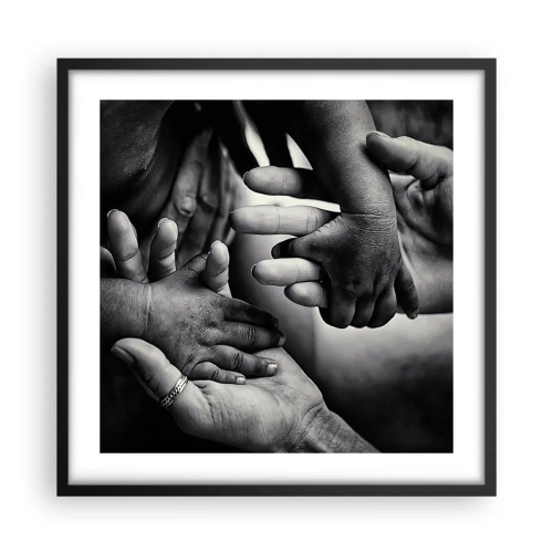 Plagát v čiernom ráme - Byť človekom - 50x50 cm