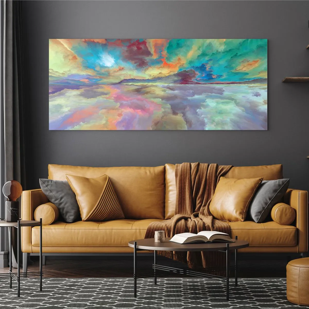 Obraz na skle - Dve neba - 100x40 cm