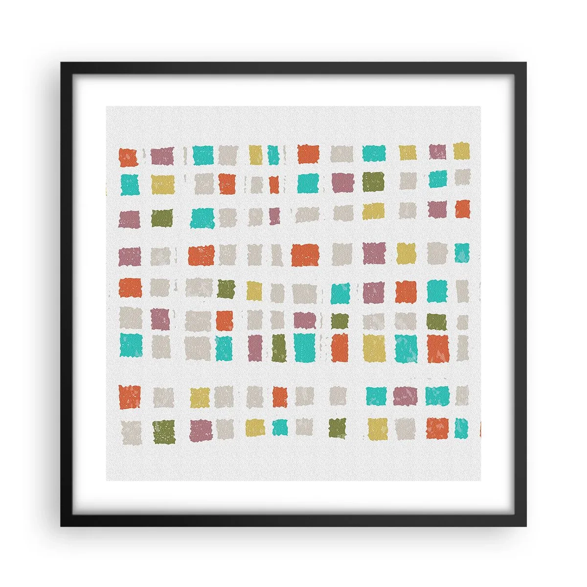 Plagát v čiernom ráme - Neznáma hra - 50x50 cm