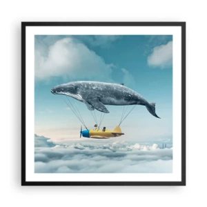 Plagát v čiernom ráme - Prečo by nie? - 60x60 cm