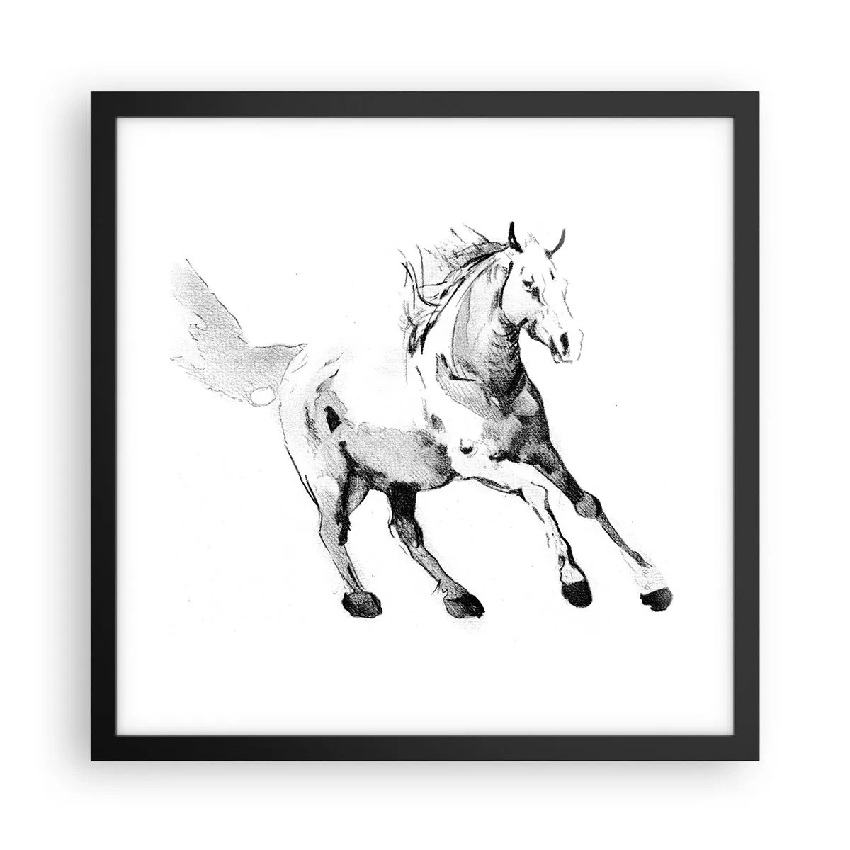 Plagát v čiernom ráme - Neskrotená duša - 40x40 cm