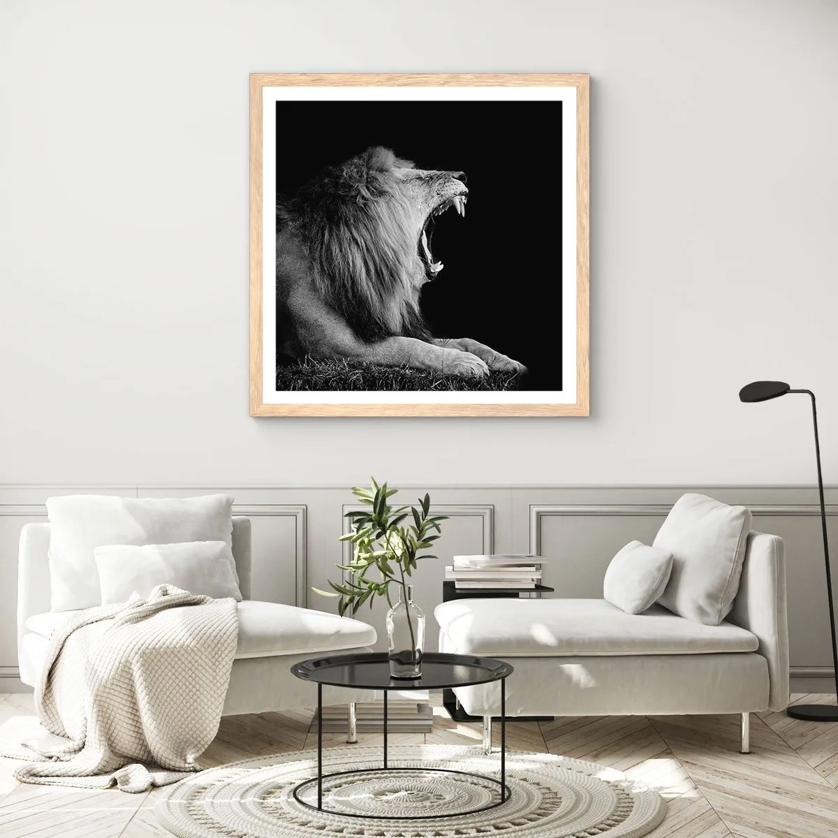 Plagát v ráme zo svetlého duba - Bez najmenších pochýb - 60x60 cm