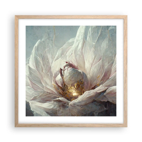 Plagát v ráme zo svetlého duba - Rozkvitá raz za sto rokov - 50x50 cm