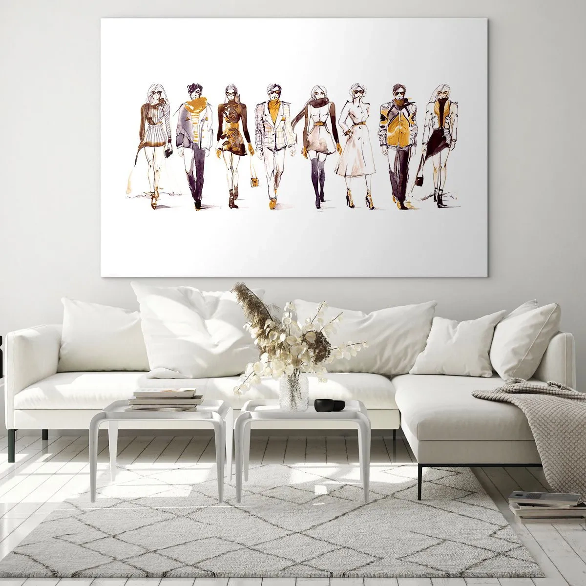Obraz na skle - Nevynútená a voľná elegancia - 120x80 cm