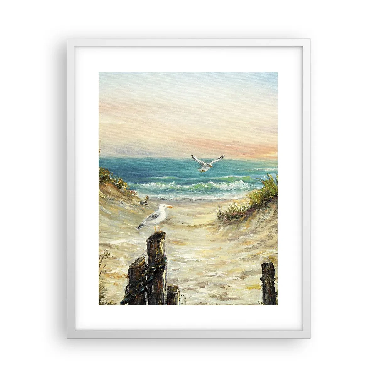 Plagát v bielom ráme - Bezvetrie a samota - 40x50 cm