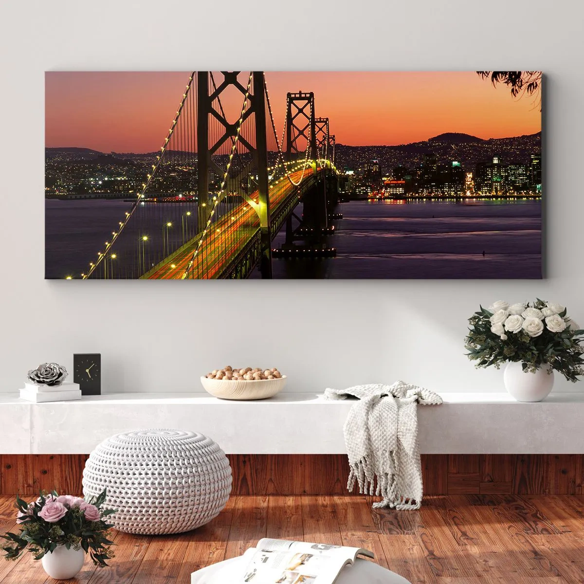 Obraz na plátne - Večer vo fialovej - 100x40 cm