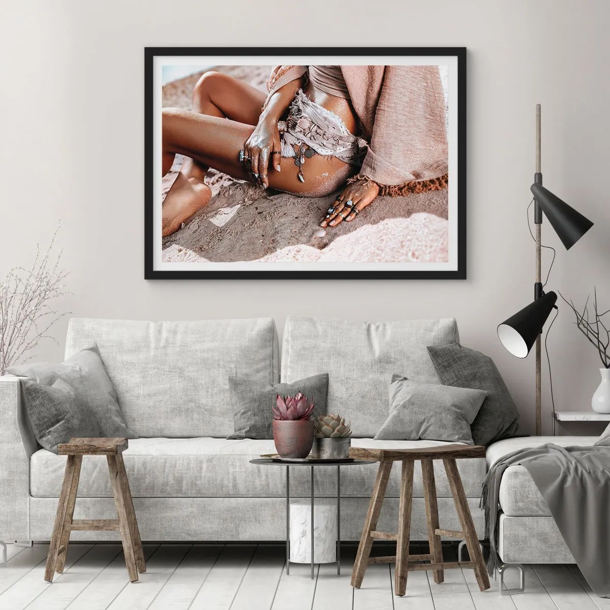 Plagát v čiernom ráme - Vyplavená na breh? - 70x50 cm
