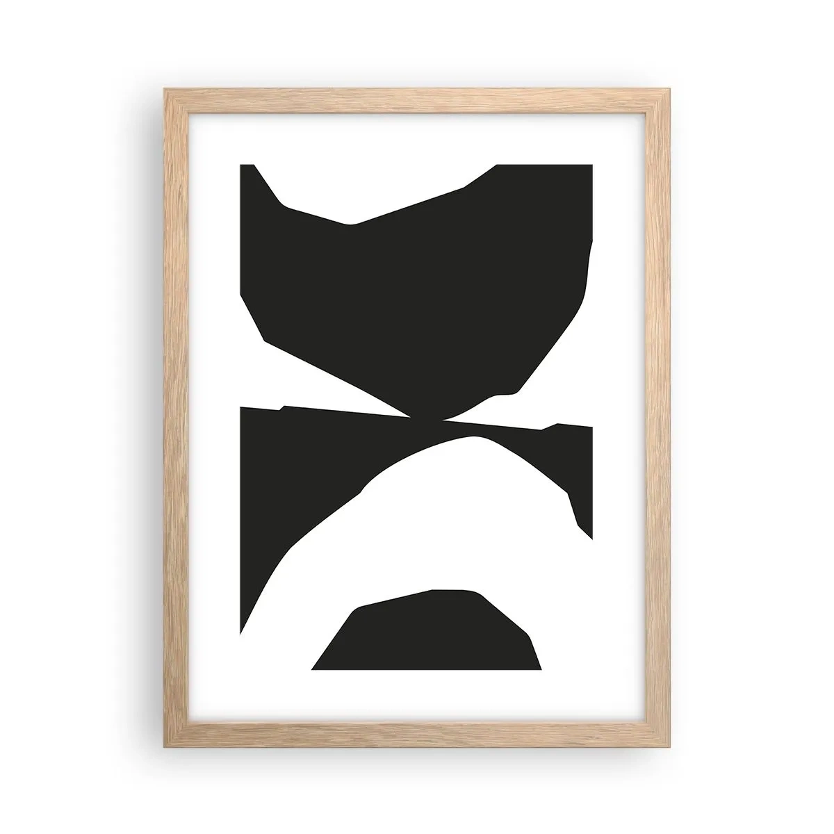 Plagát v ráme zo svetlého duba - Positive-negative - 30x40 cm