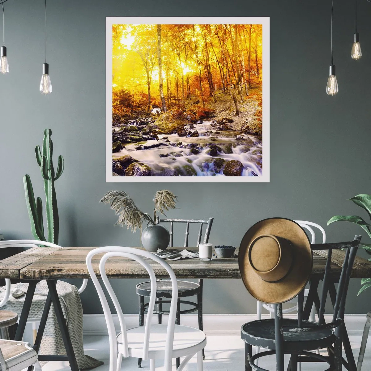 Plagát - Kamene zasadené do zlata a platiny - 60x60 cm