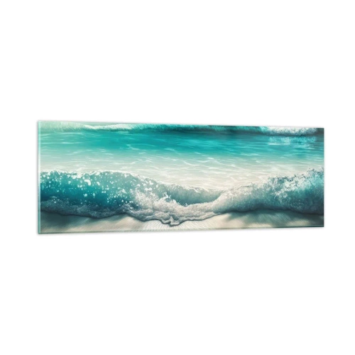 Obraz na skle - Kľud oceánu - 90x30 cm