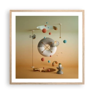 Plagát v ráme zo svetlého duba - Všetko je možné - 60x60 cm