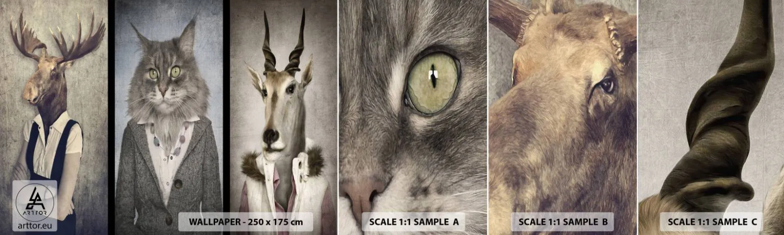 Vzorka Fototapeta Standard Eco - Kožuchy opäť v móde - Abstrakcia, Fantázia, Los - 100x30 cm