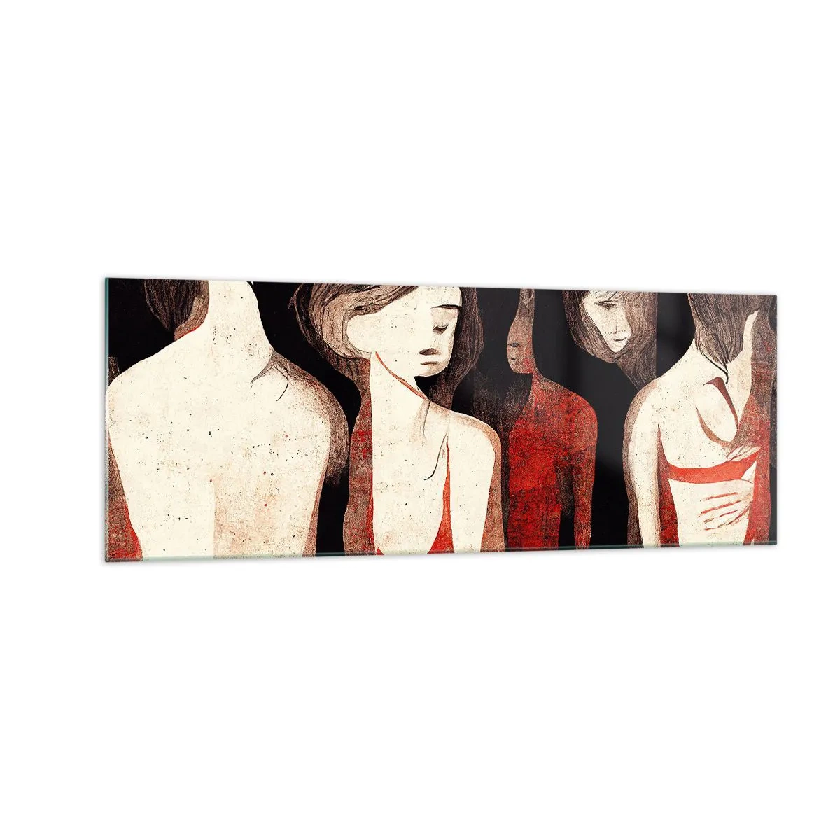 Obraz na skle - Madony z temnoty - 140x50 cm