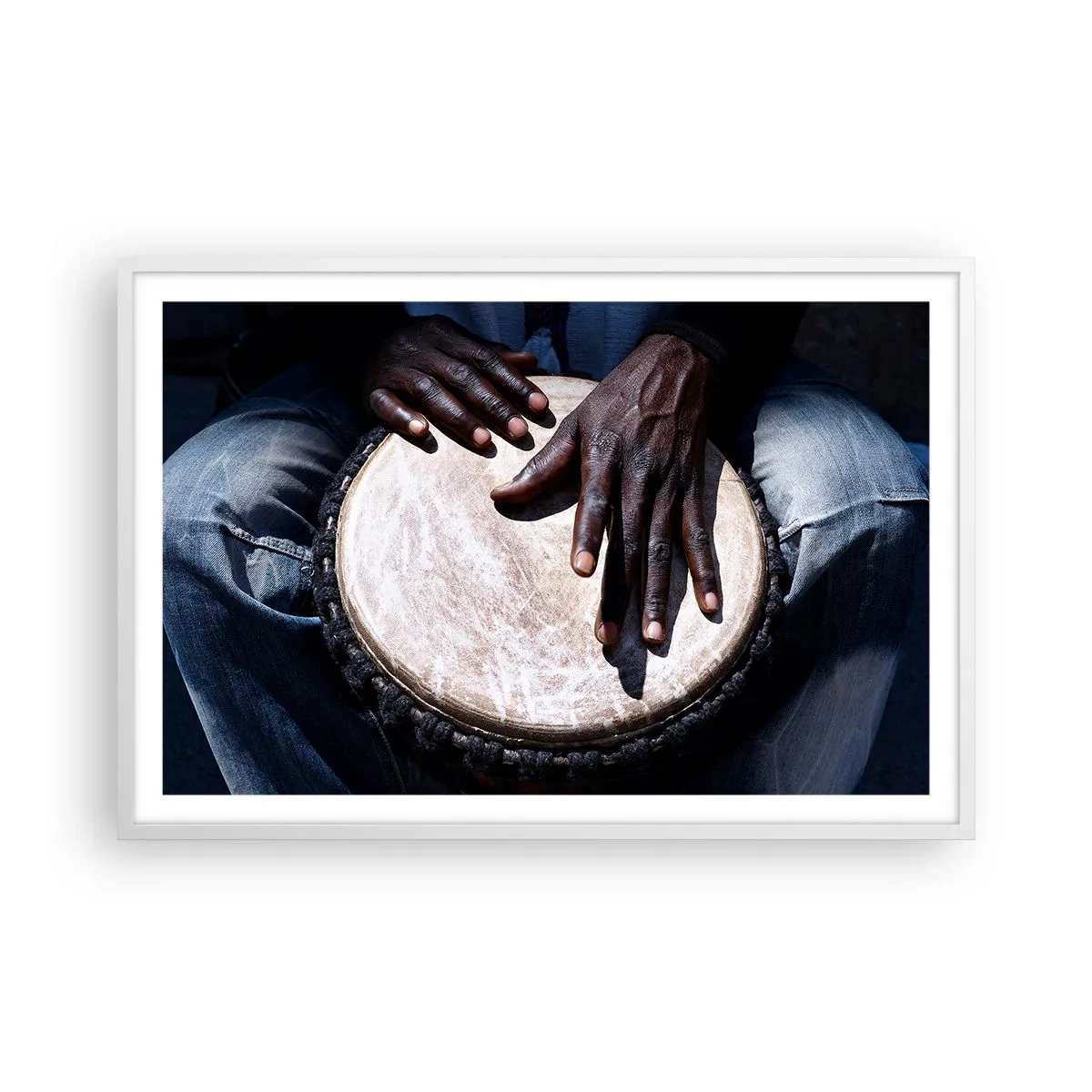 Plagát v bielom ráme - Žite vo svojom rytme - 91x61 cm