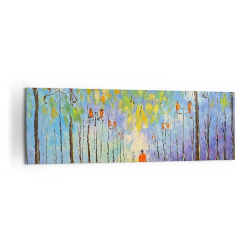 Obraz na plátne - Nočná pieseň dažďa - 160x50 cm