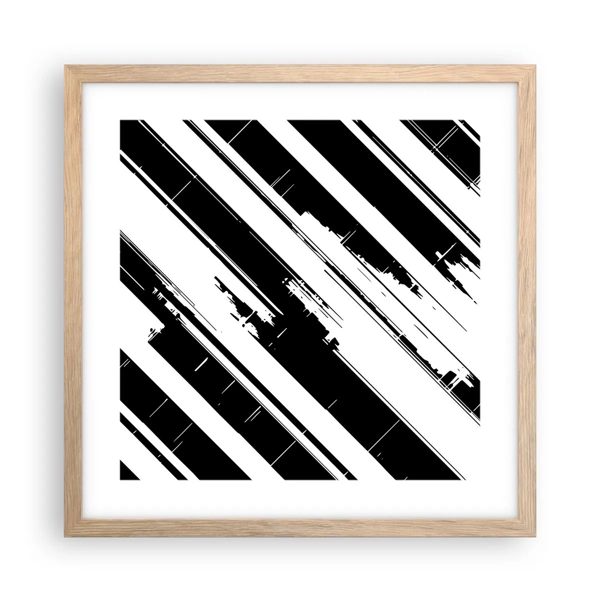 Plagát v ráme zo svetlého duba - Intenzívna a dynamická kompozícia - 40x40 cm