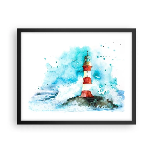 Plagát v čiernom ráme - Jednota živlov - 50x40 cm